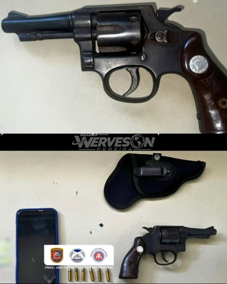 PMBA APREENDE REVÓLVER E MOTOCICLETA COM CHASSI ADULTERADO APÓS TENTATIVA DE HOMICÍDIO EM SÍTIO DO MATO.