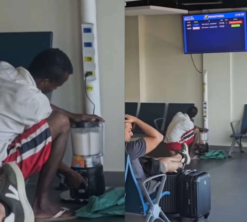 economia-ou-ousadia?-passageiro-faz-“vitamina”-na-area-de-embarque-no-aeroporto-em-ilheus