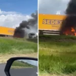 urgente:-carreta-dos-correios-pega-fogo-na-br-324