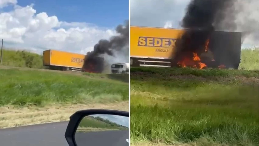 urgente:-carreta-dos-correios-pega-fogo-na-br-324